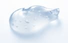 透明ジェルの質感イメージ。加水分解エラスチンがもたらすなめらかさを表現。